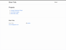 Tablet Screenshot of brianfolts.com